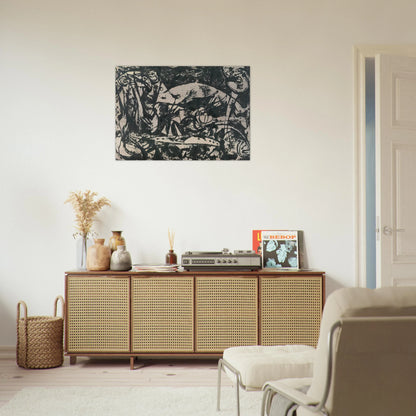 NUMBER 14 - Jackson Pollock Brushed Aluminum Print - 70x100 cm / 28x40 inches | Jackson Pollock Aluminum Print | Jackson Pollock Prints