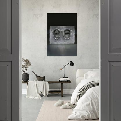 THE CRITIC SEES - Jasper Johns Brushed Aluminum Print - 70x100 cm / 28x40 inches | Jasper Johns Aluminum Print | Jasper Johns Prints