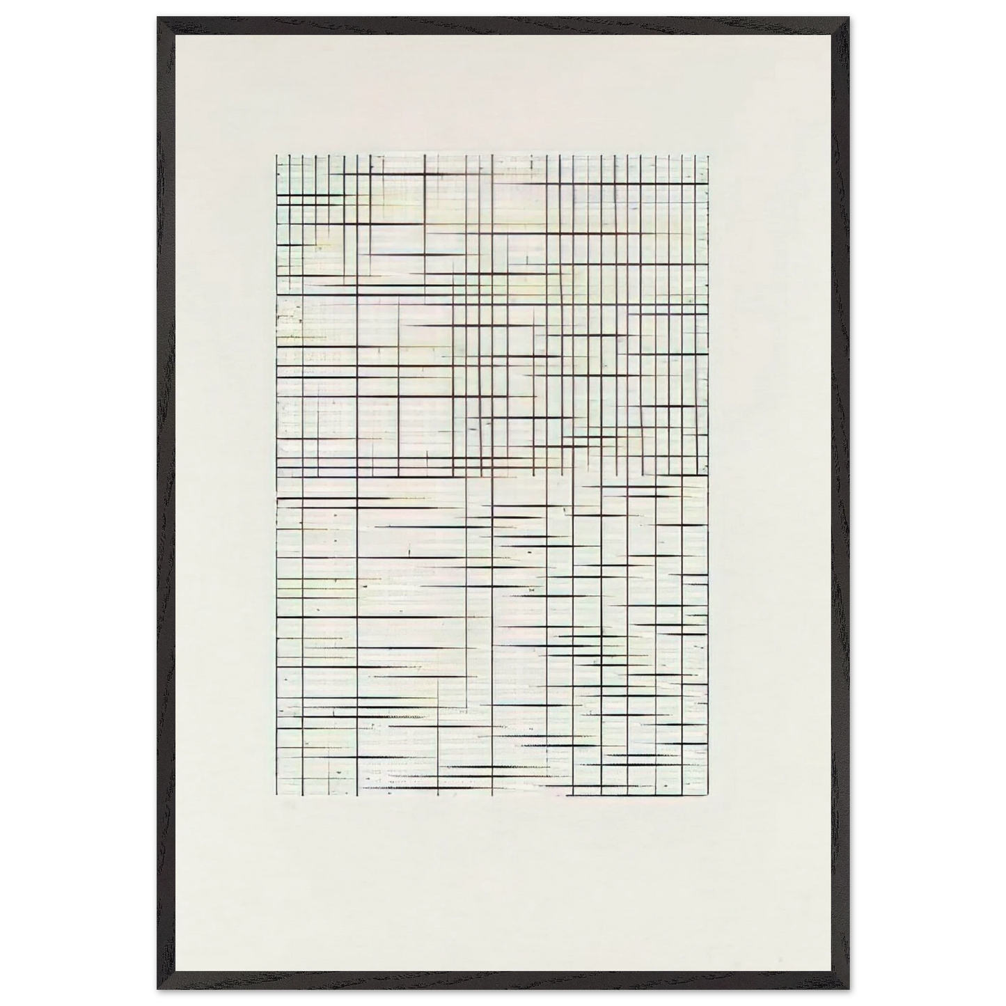 Untitled from Adriatics - Minimalism - Brice Marden 70x100 cm / 28x40 inches Framed Art Print – Black Wooden Frame