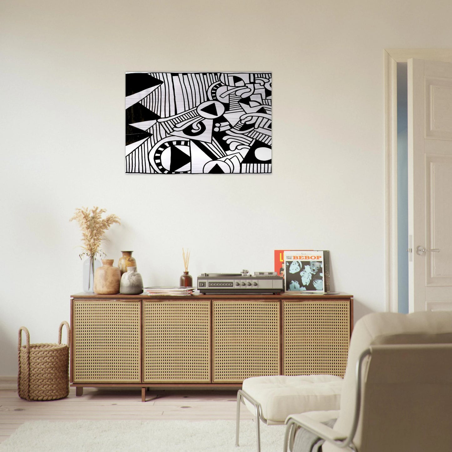 UNTITLED 1978 1 - Keith Haring Brushed Aluminum Print - 70x100 cm / 28x40 inches | Keith Haring Aluminum Print | Keith Haring Prints