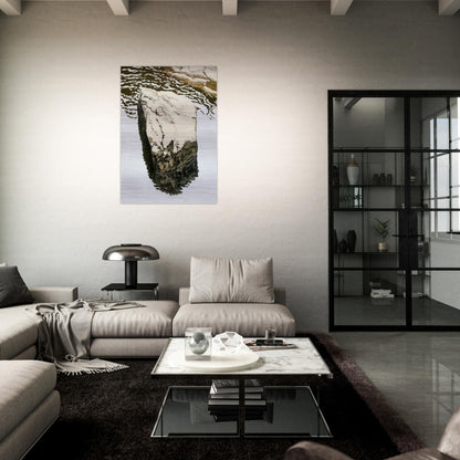 Study for Flat Boulder Reflected - 1986 - Neil Welliver Brushed Aluminum Print - 70x100 cm / 28x40 inches | Neil Welliver Aluminum Print | Neil Welliver Prints