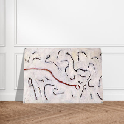 Red Line - 1952 - Gene Davis Acrylic Print - 70x100 cm / 28x40″ inches | Gene Davis Wall Art | Gene Davis Prints