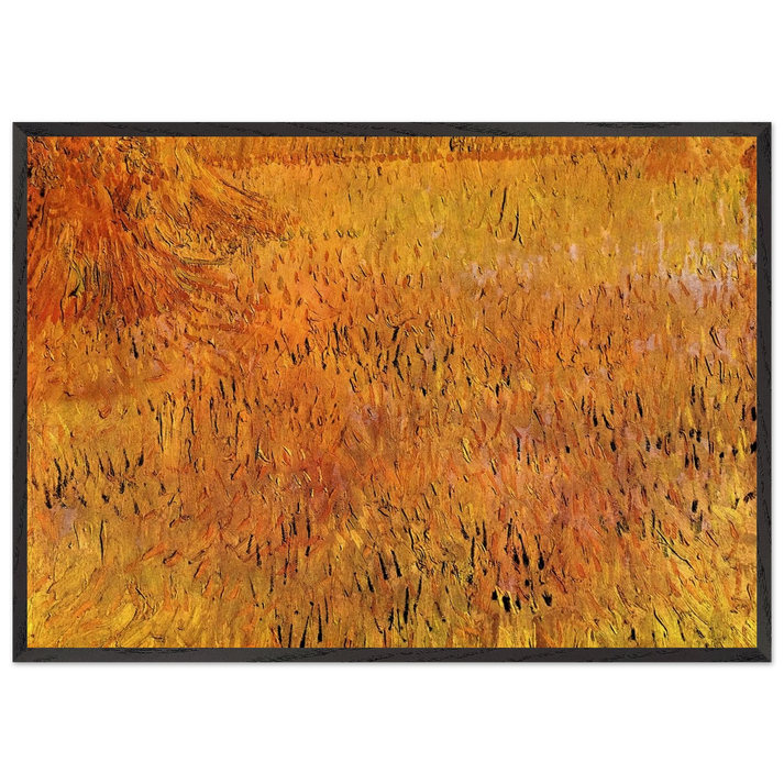 Arles View from the Wheat Fields - Vincent van Gogh 70x100 cm / 28x40 inches Framed Art Print – Black Wooden Frame