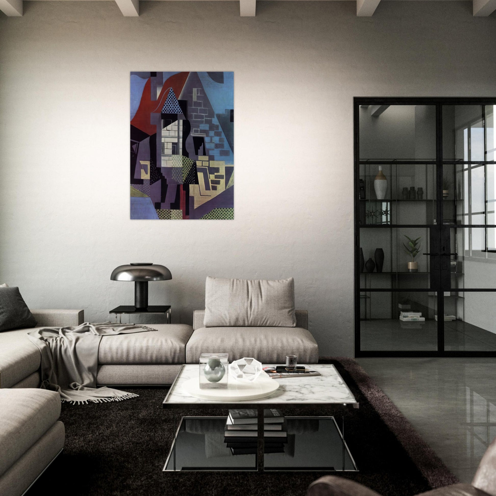 LANDSCAPE AT BEAULIEU - Juan Gris Brushed Aluminum Print - 70x100 cm / 28x40 inches | Juan Gris Aluminum Print | Juan Gris Prints