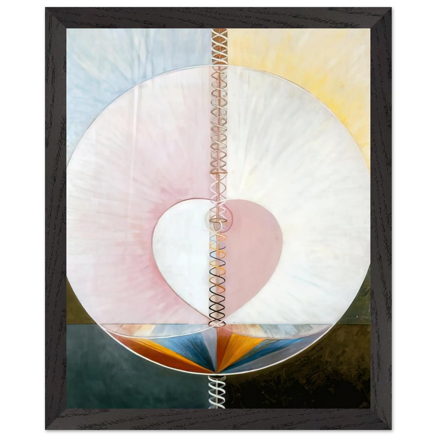 Hilma af Klint - WHAT A HUMAN BEING IS 1910 Wall art - 50x50 cm / 20x20 Inches - Premium Wooden Framed Poster With Fine Art Paper - Wood frame