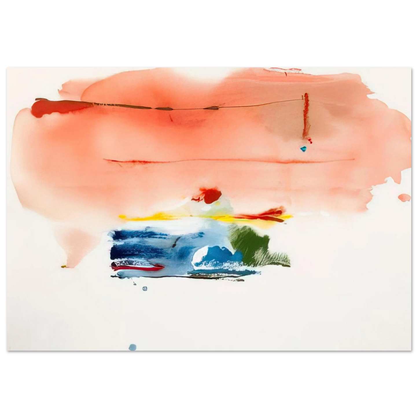 Helen Frankenthaler - Santa Fe II - 1986 Wall art - 13x18 cm / 5x7 inches - Fine Art Poster-canvas - -