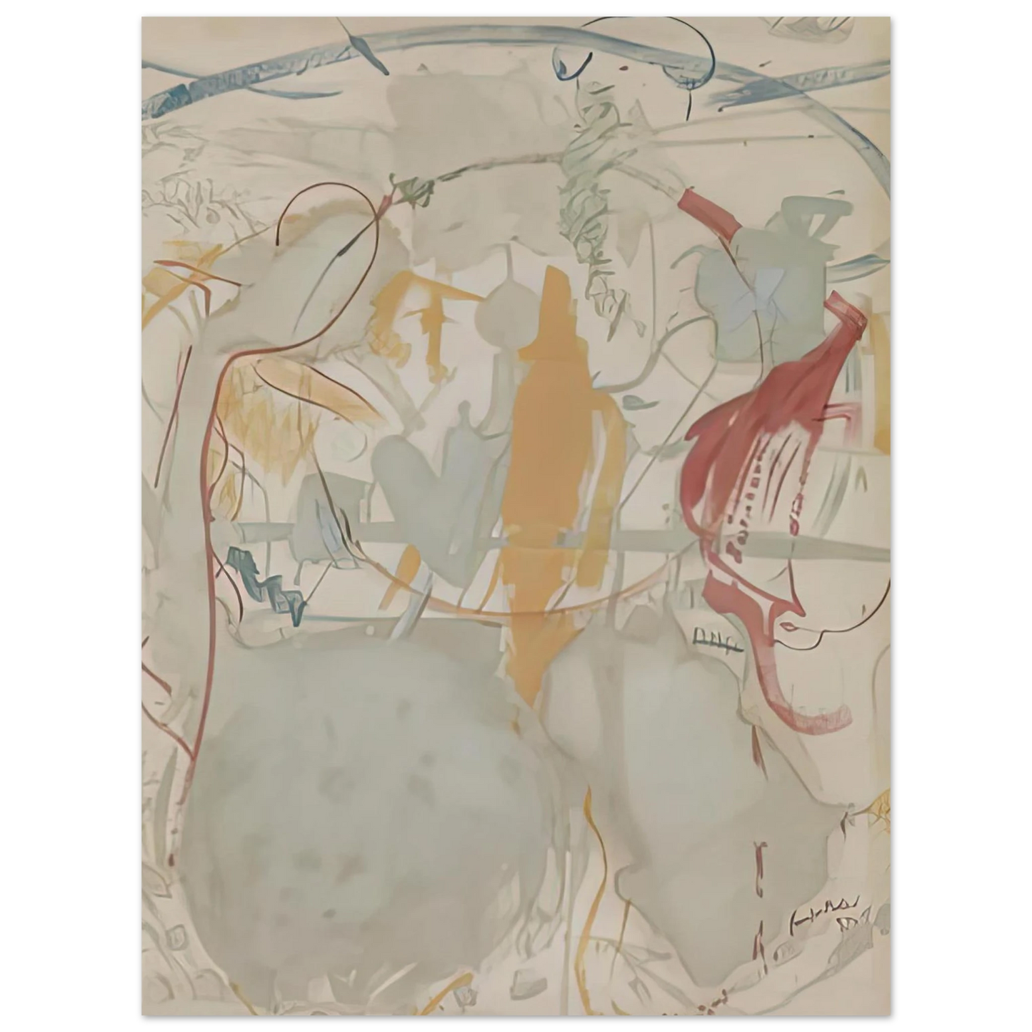 Helen Frankenthaler - Seven Types of Ambiguity, 1957- Wall Art - 30x40 cm / 12x16 inches - Premium Wooden Framed Poster With Fine Art Paper-canvas - Wood frame