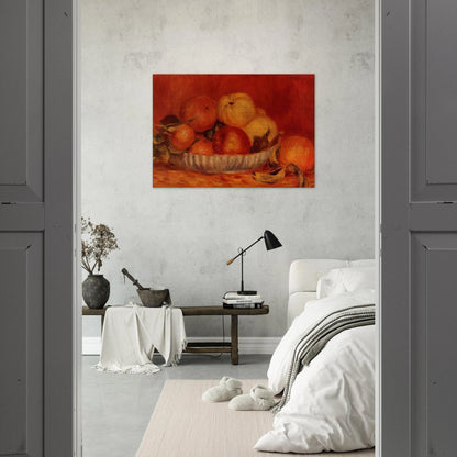 Still Life with Apples and Oranges - Pierre-Auguste Renoir Brushed Aluminum Print - 70x100 cm / 28x40 inches | Pierre-Auguste Renoir Aluminum Print | Pierre-Auguste Renoir Prints