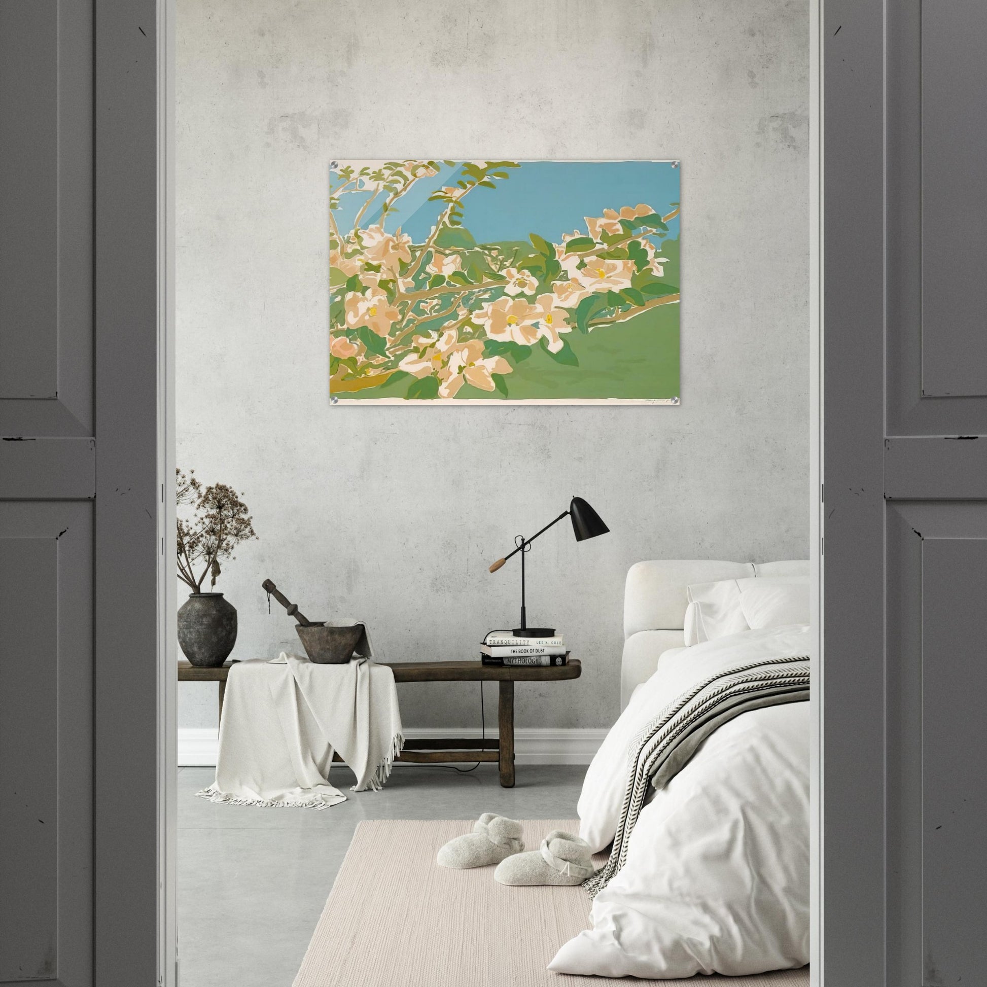 APPLE BLOSSOMS II 1974 - Fairfield Porter Acrylic Print - 70x100 cm / 28x40″ inches