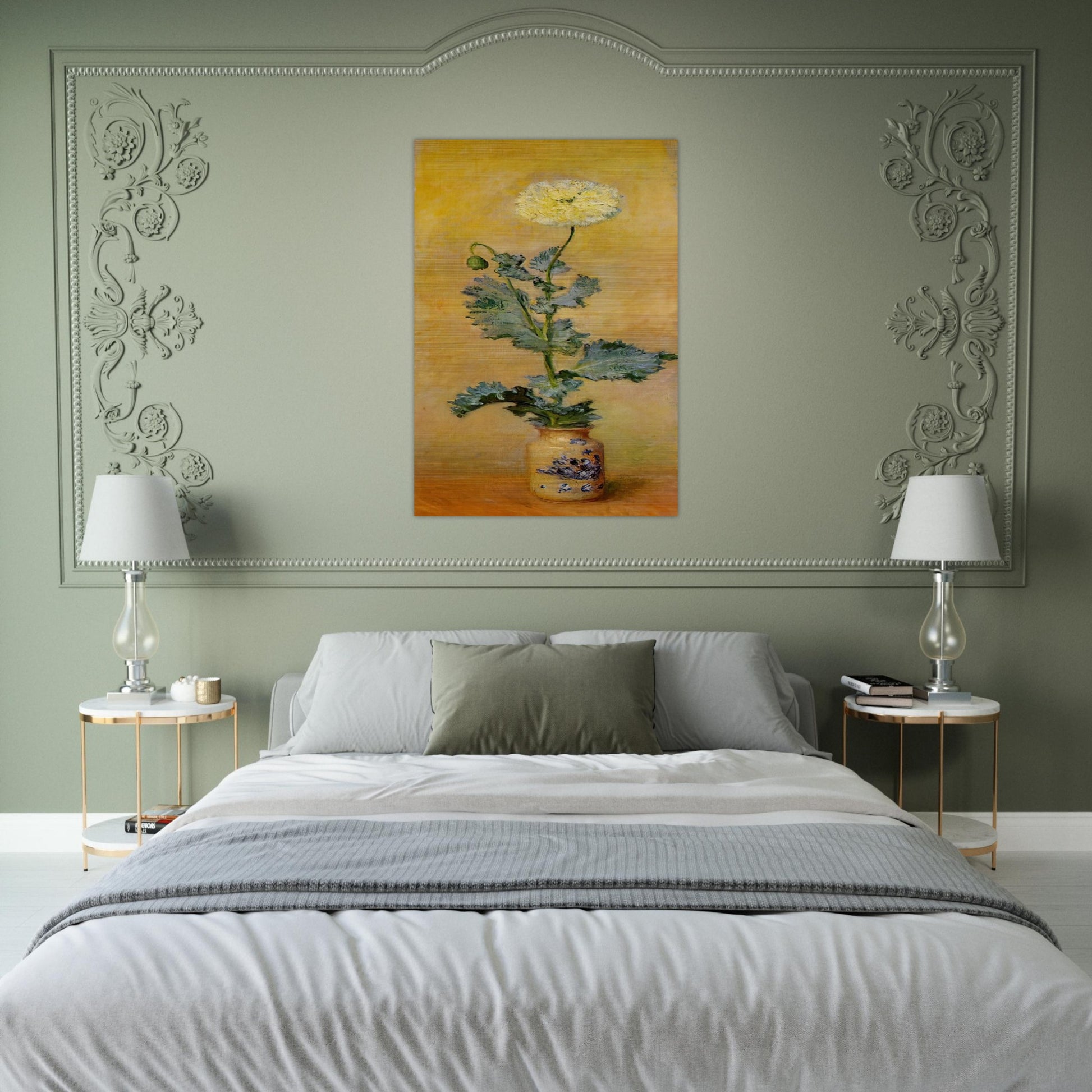 White Poppy - claude monet Brushed Aluminum Print - 70x100 cm / 28x40 inches | claude monet Aluminum Print | claude monet Prints