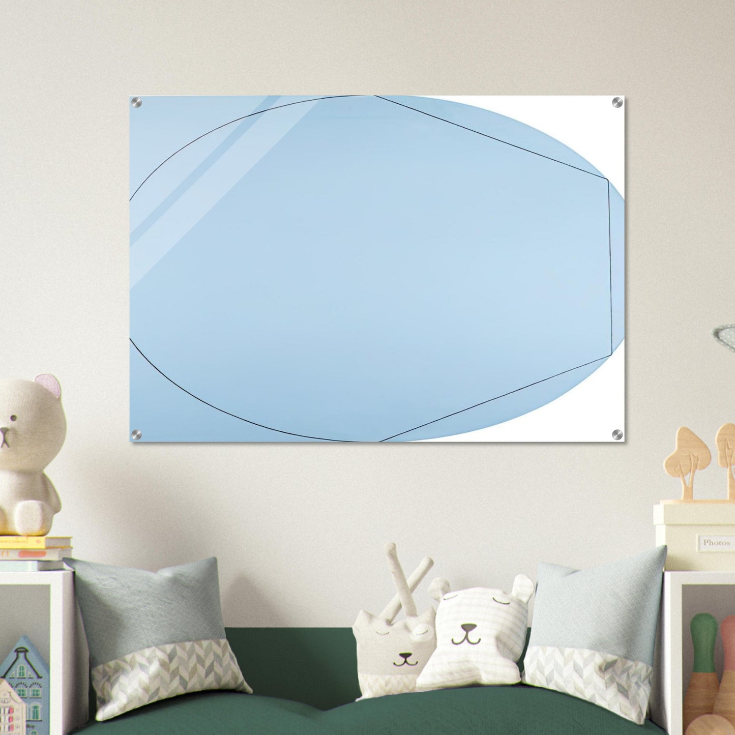 CIRCLE IN AND OUT OF A POLYGON 2 1973 - Robert Mangold Acrylic Print - 70x100 cm / 28x40″ inches