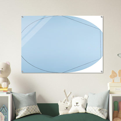 CIRCLE IN AND OUT OF A POLYGON 2 1973 - Robert Mangold Acrylic Print - 70x100 cm / 28x40″ inches