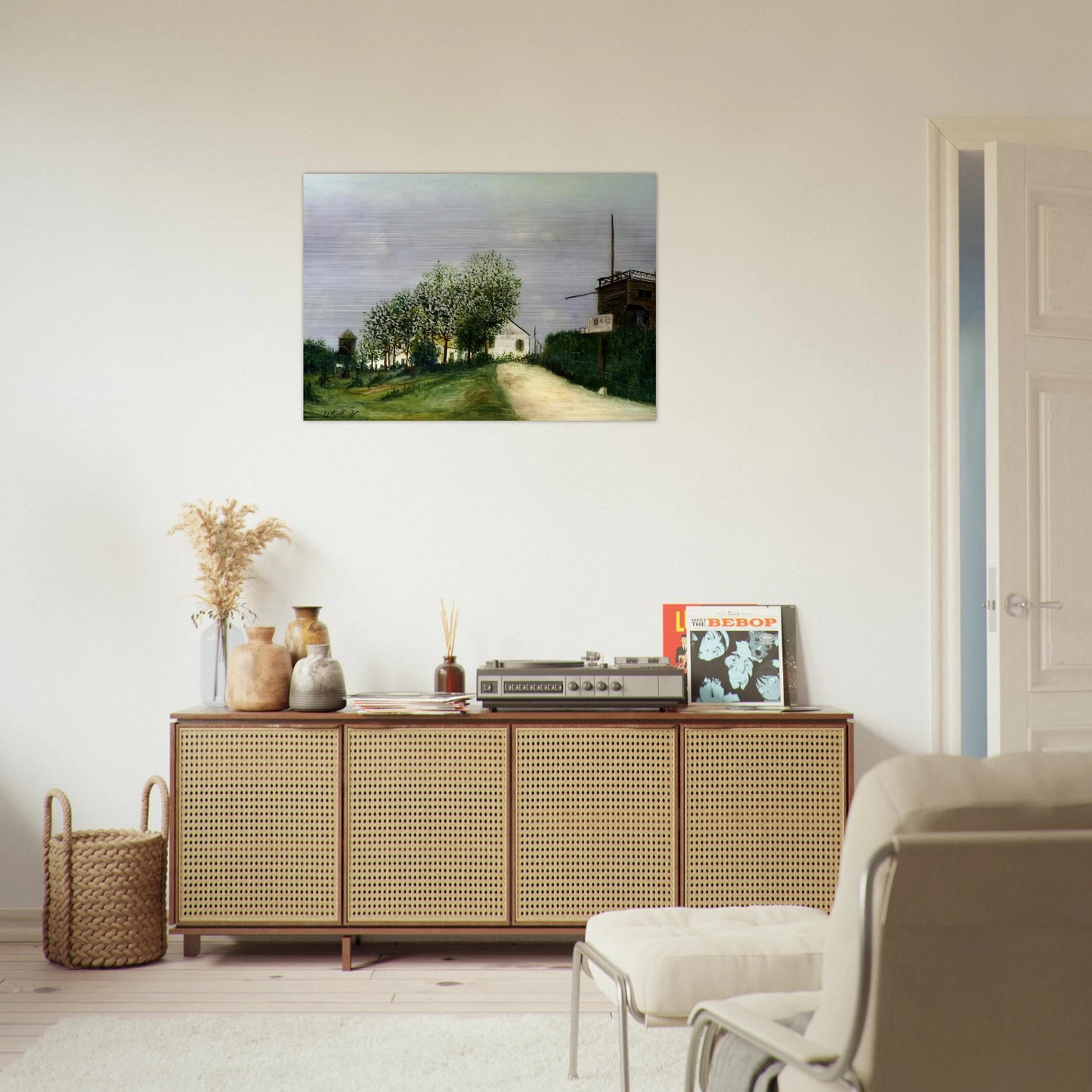 MOULIN IN SANNOIS - Maurice Utrillo Brushed Aluminum Print - 70x100 cm / 28x40 inches | Maurice Utrillo Aluminum Print | Maurice Utrillo Prints