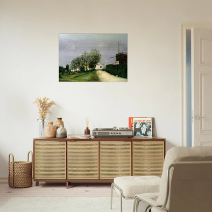 MOULIN IN SANNOIS - Maurice Utrillo Brushed Aluminum Print - 70x100 cm / 28x40 inches | Maurice Utrillo Aluminum Print | Maurice Utrillo Prints