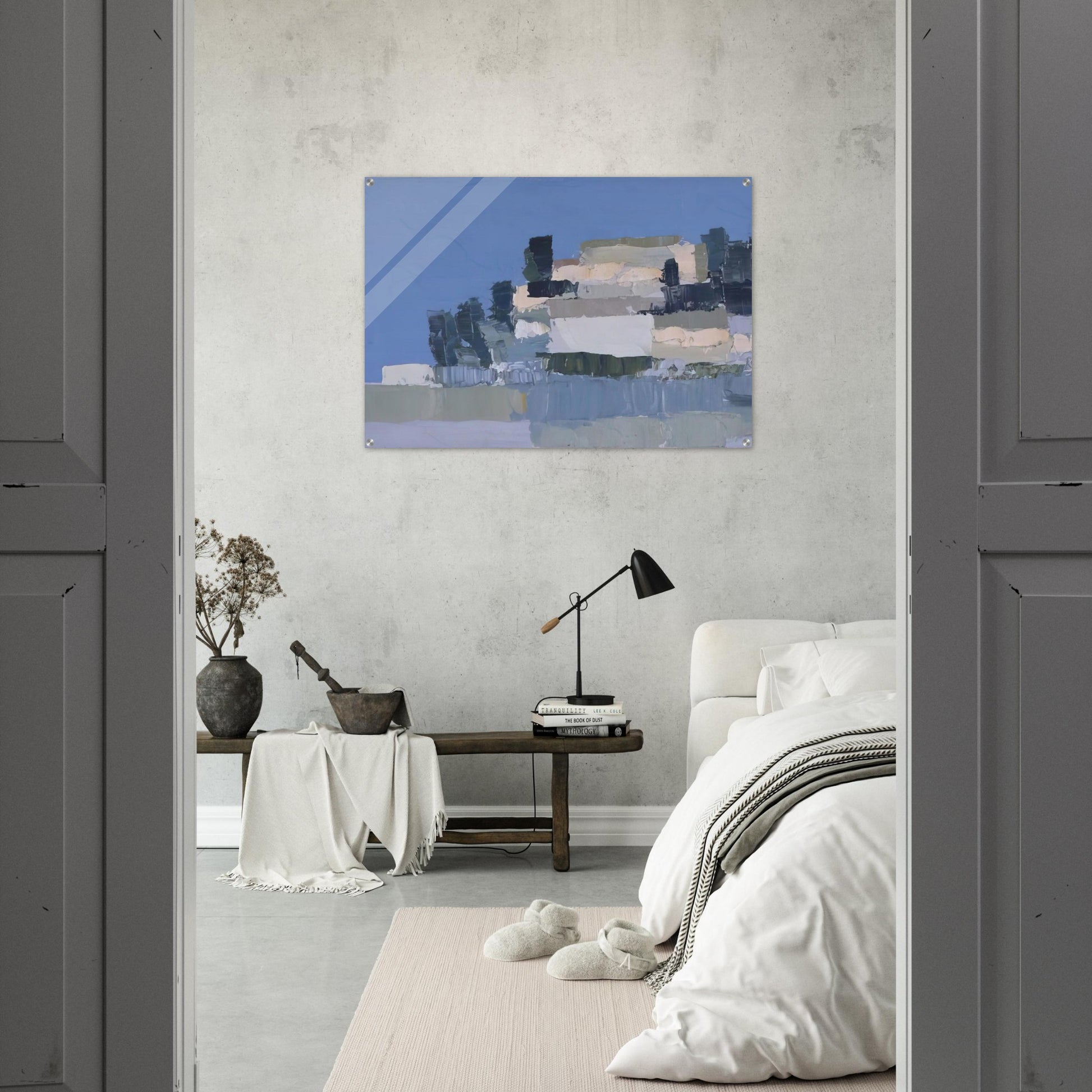 Ménerbes - Art Informel - Nicolas de Stael Acrylic Print - 70x100 cm / 28x40″ inches