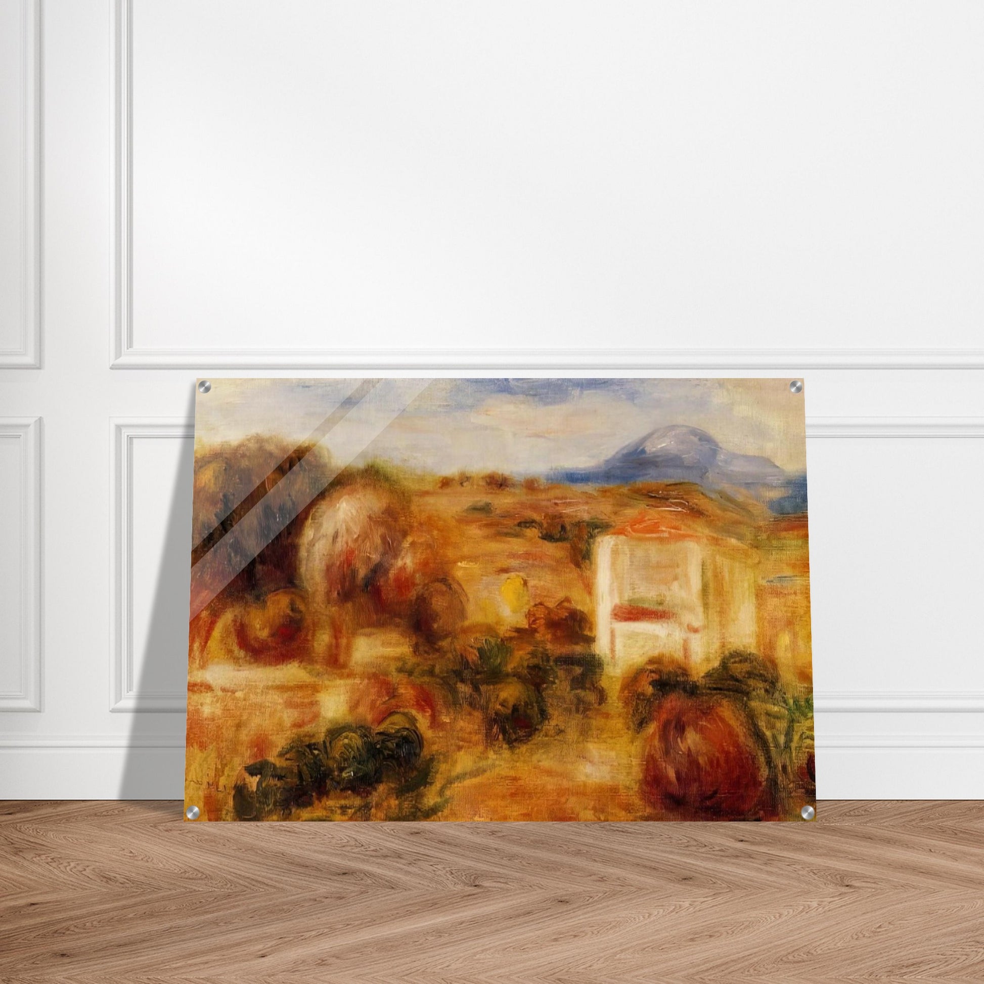 Landscape with White House - Pierre-Auguste Renoir Acrylic Print - 70x100 cm / 28x40″ inches