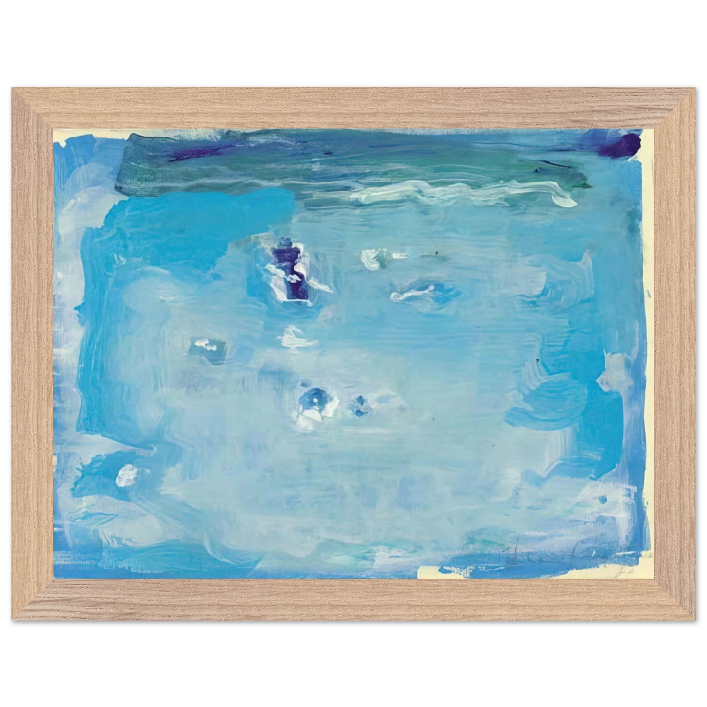 Helen Frankenthaler - Untitled - Color Field Painting, Lyrical Abstraction Wall art - A1 (59.4 x 84.1  cm) - Premium Wooden Framed Poster With Fine Art Paper-canvas - Black frame