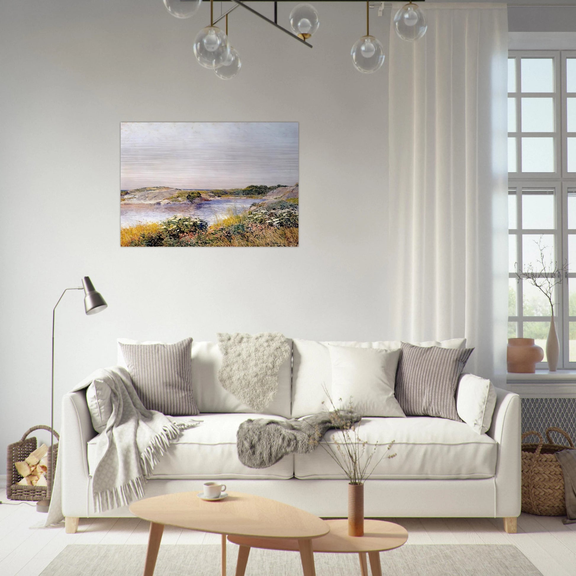 The Little Pond, Appledore - Childe Hassam Brushed Aluminum Print - 70x100 cm / 28x40 inches | Childe Hassam Aluminum Print | Childe Hassam Prints