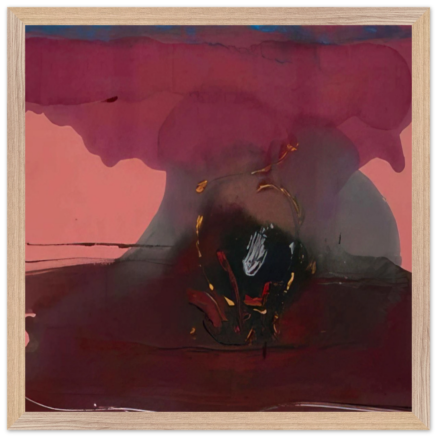 Helen Frankenthaler - Harbinger - 1986 Wall art - A3 (29.7 x 42  cm) - Premium Wooden Framed Poster With Fine Art Paper-canvas - White frame