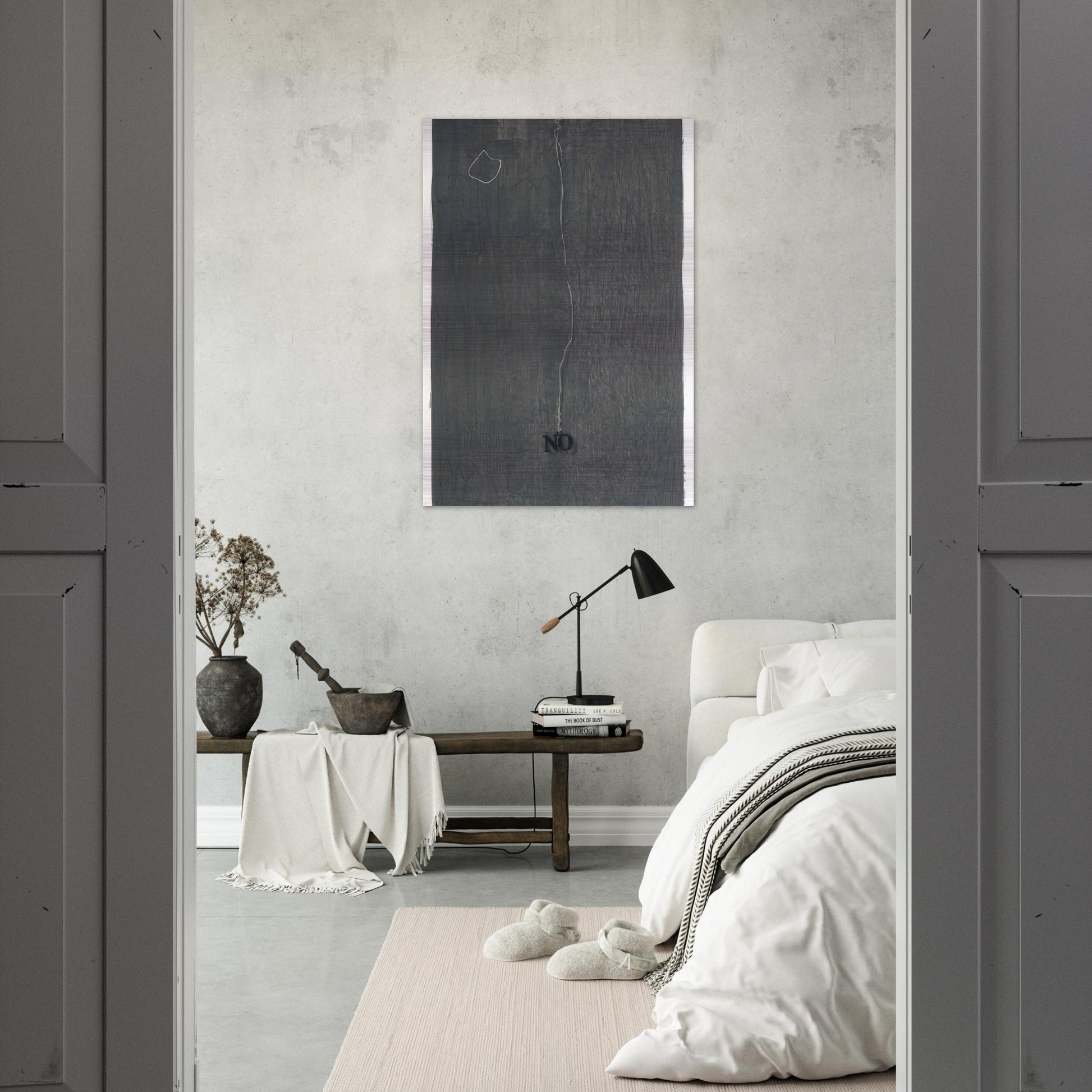 NO 1969 - Jasper Johns Brushed Aluminum Print - 70x100 cm / 28x40 inches | Jasper Johns Aluminum Print | Jasper Johns Prints