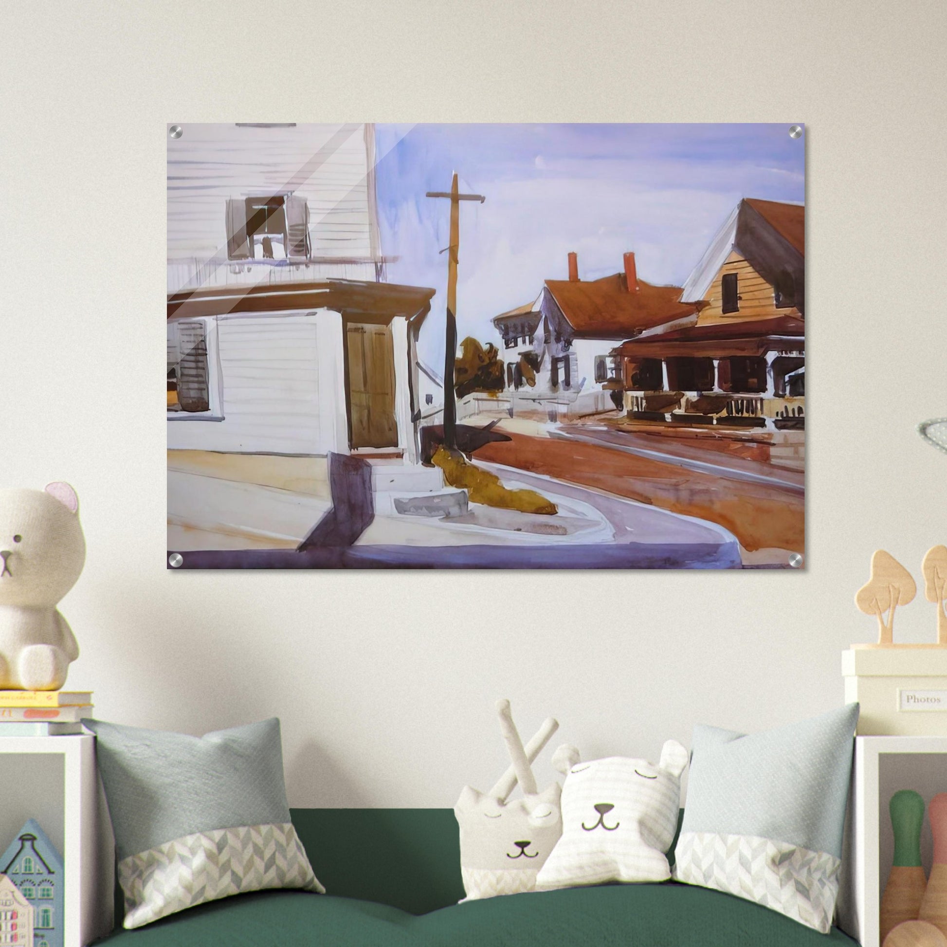 Street Corner - Edward Hopper Acrylic Print - 70x100 cm / 28x40″ inches