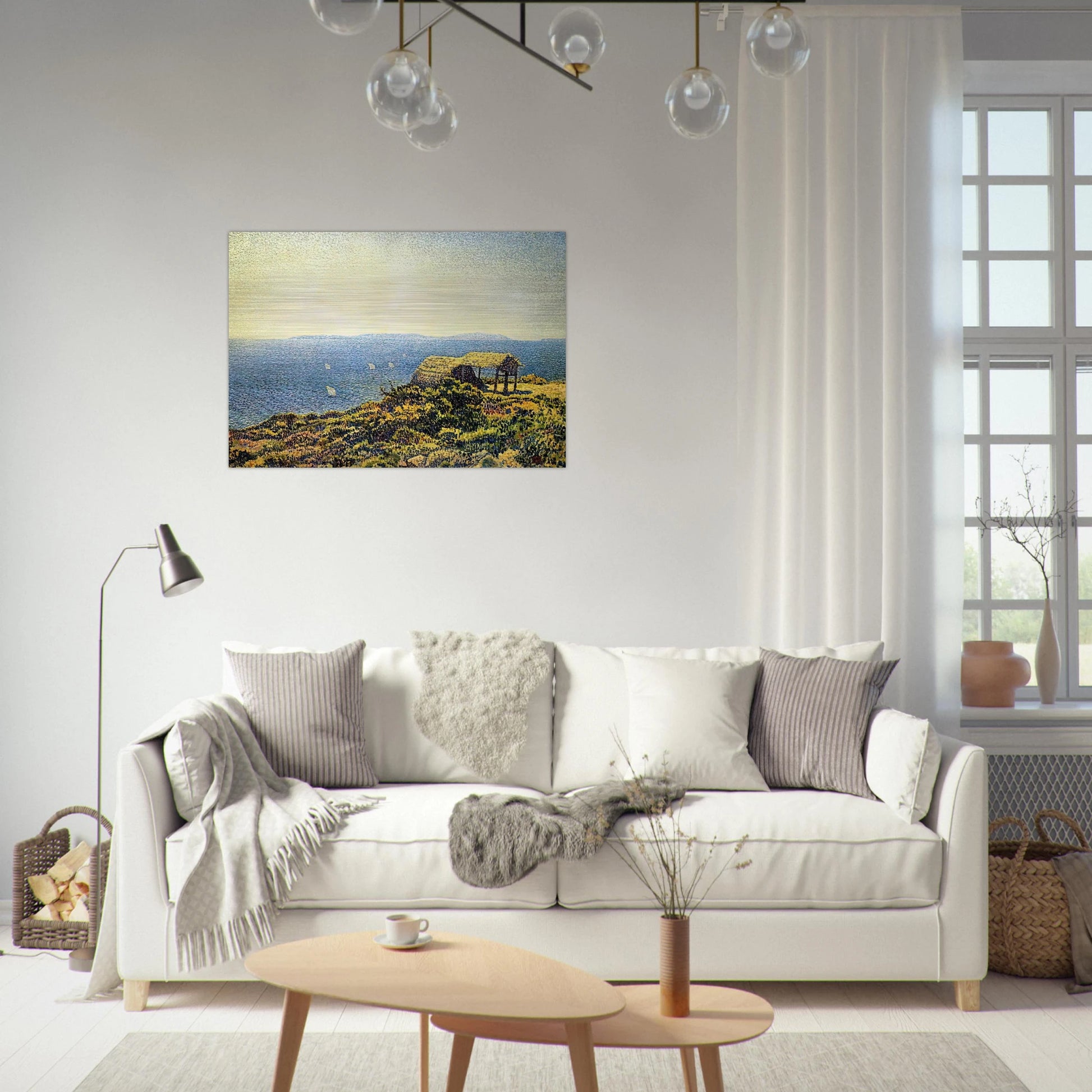 LEVANT ISLE - Theo van Rysselberghe Brushed Aluminum Print - 70x100 cm / 28x40 inches | Theo van Rysselberghe Aluminum Print | Theo van Rysselberghe Prints