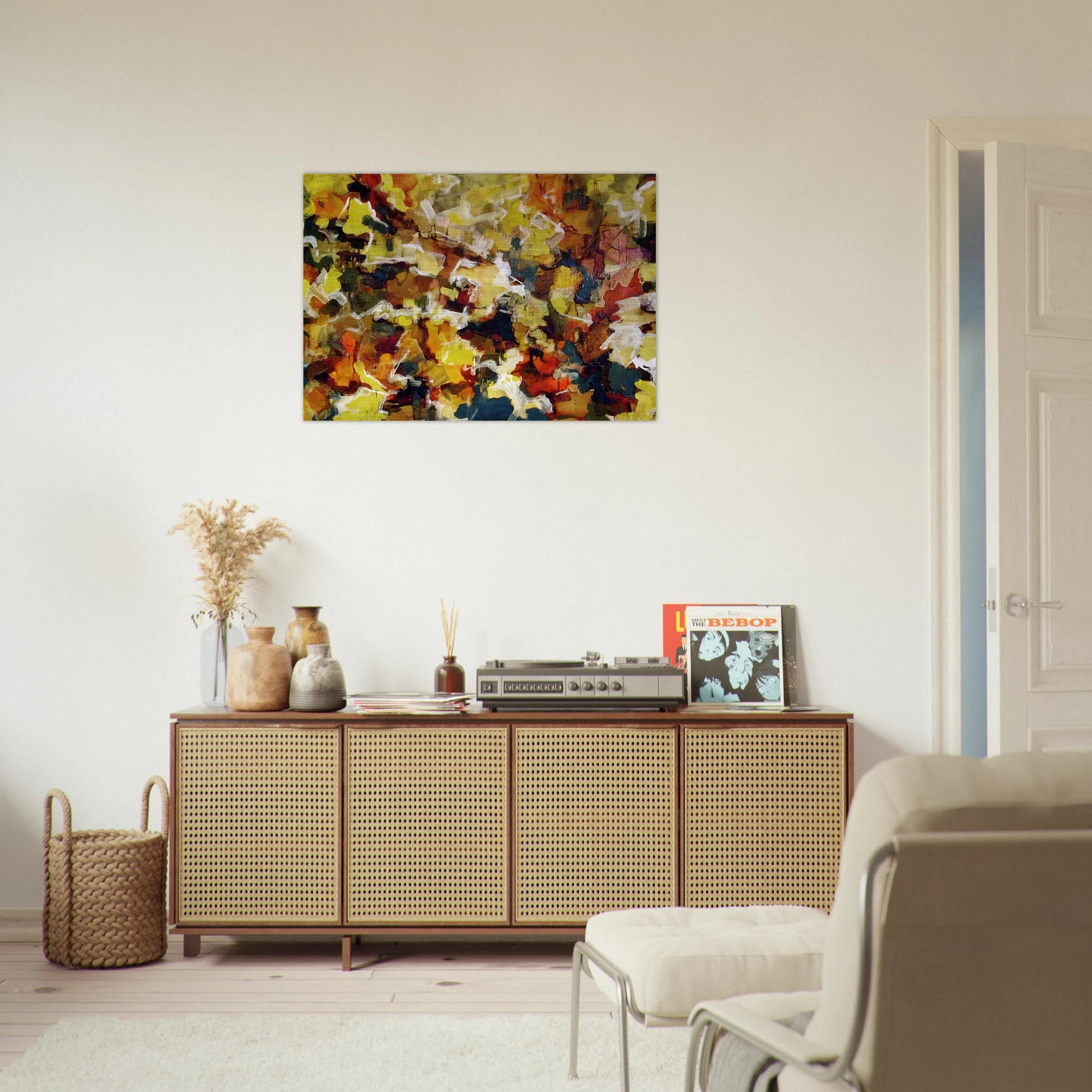 ABSTRACT EXPRESSIONIST AUTUMN SKY 1953 - Audrey Flack Brushed Aluminum Print - 70x100 cm / 28x40 inches | Audrey Flack Aluminum Print | Audrey Flack Prints