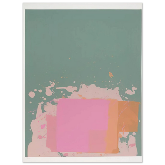 John Hoyland - Green, Orange, Pink - 1971  75x100 cm / 30x40inches Fine Art Poster