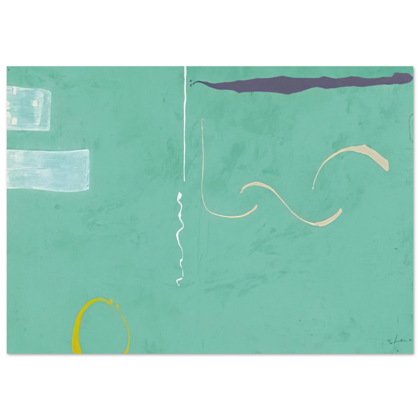 Helen Frankenthaler - Tahiti - 1989 Wall art - 30x45 cm / 12x18 inches - Premium Wooden Framed Poster With Fine Art Paper-canvas - Wood frame