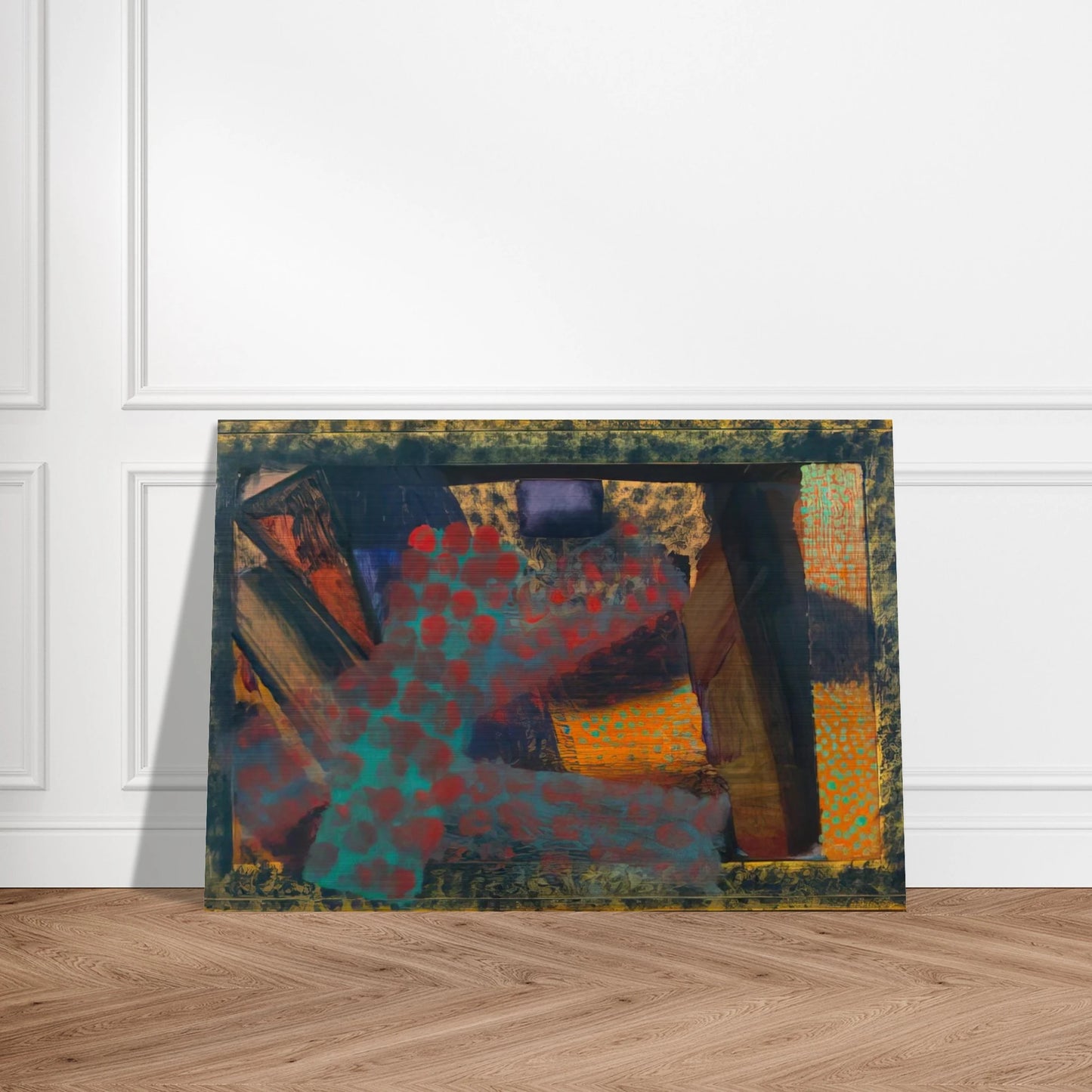 Dinner at Smith Square - 1979 - Howard Hodgkin Brushed Aluminum Print - 70x100 cm / 28x40 inches | Howard Hodgkin Aluminum Print | Howard Hodgkin Prints