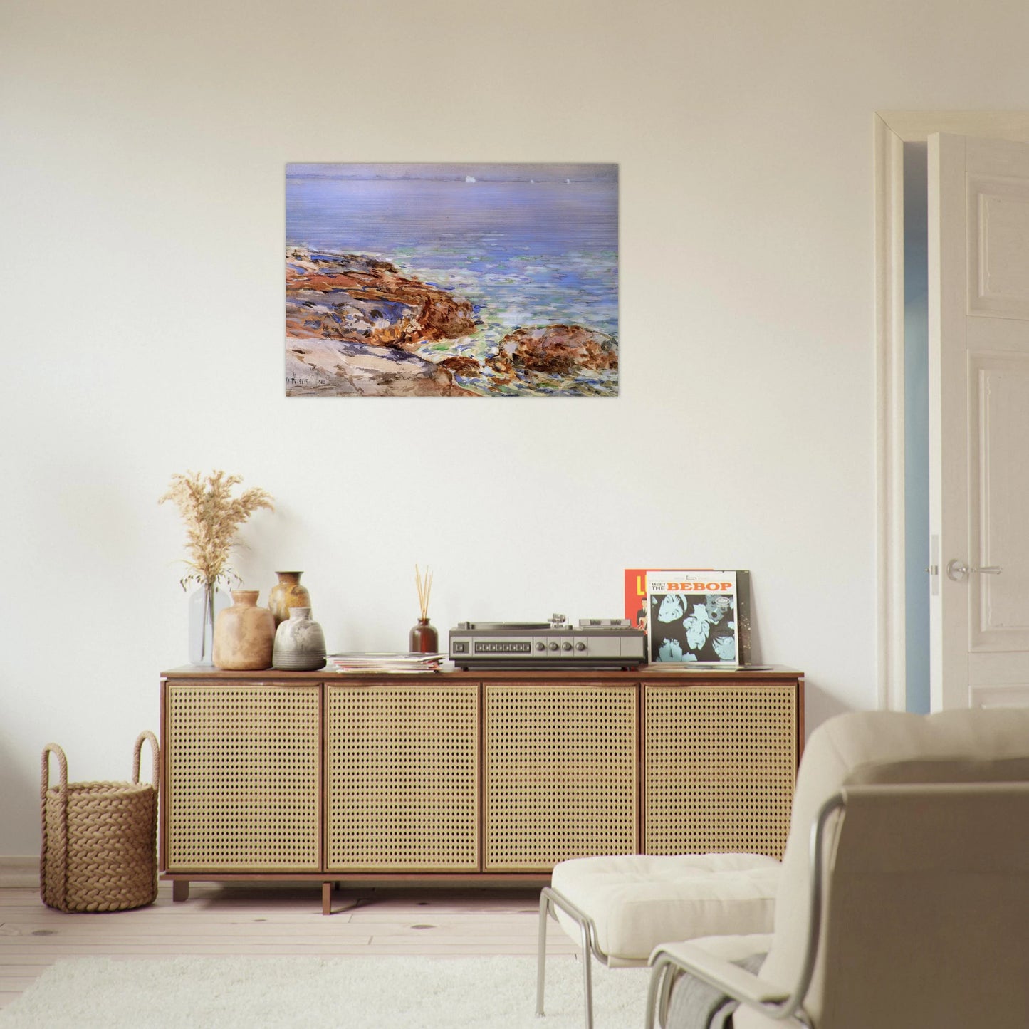 Seascape, Isles of Shoals - Childe Hassam Brushed Aluminum Print - 70x100 cm / 28x40 inches | Childe Hassam Aluminum Print | Childe Hassam Prints