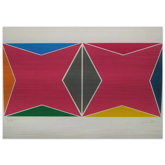 Geometric Composition - Hard Edge Painting - Larry Zox Brushed Aluminum Print - 70x100 cm / 28x40 inches | Larry Zox Aluminum Print | Larry Zox Prints