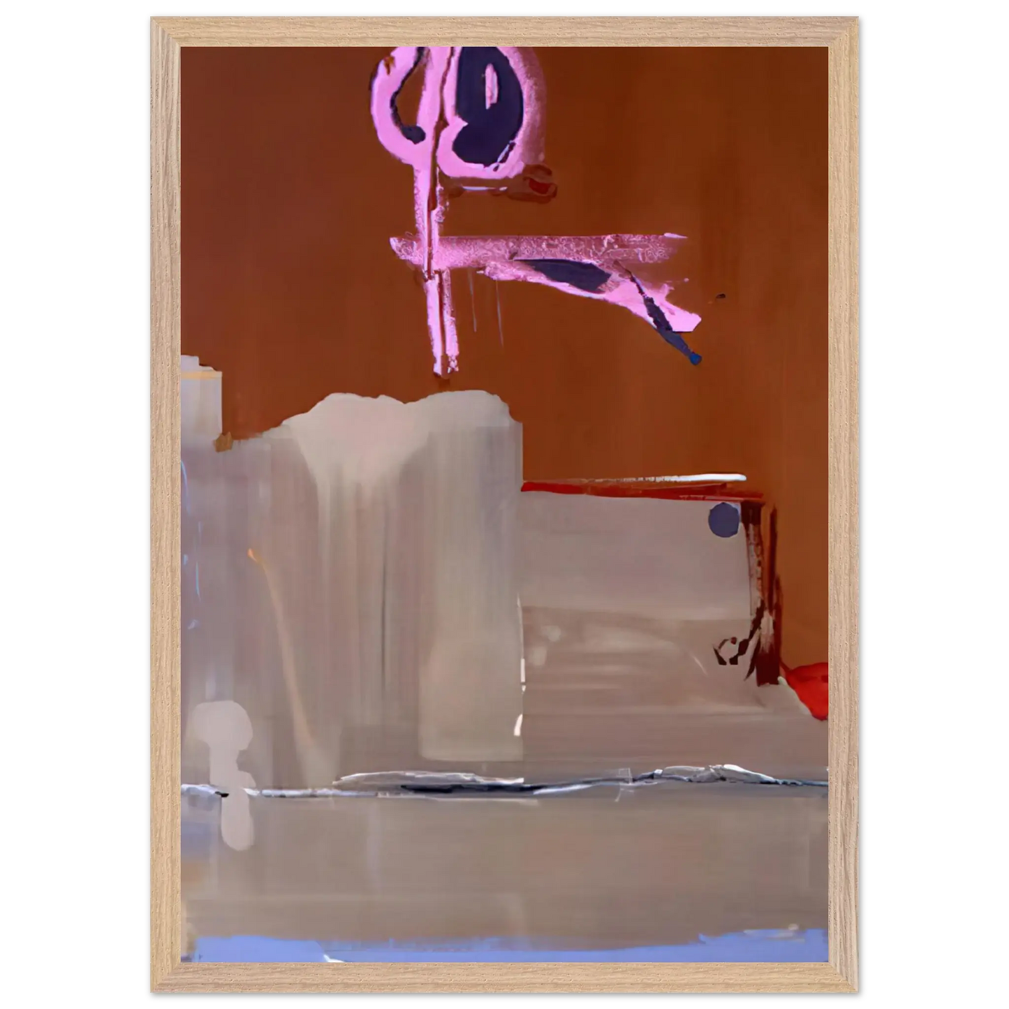 Helen Frankenthaler - Captain s Watch - 1986 Wall art - 50x70 cm / 20x28 Inches - Premium Wooden Framed Poster With Fine Art Paper - Black frame