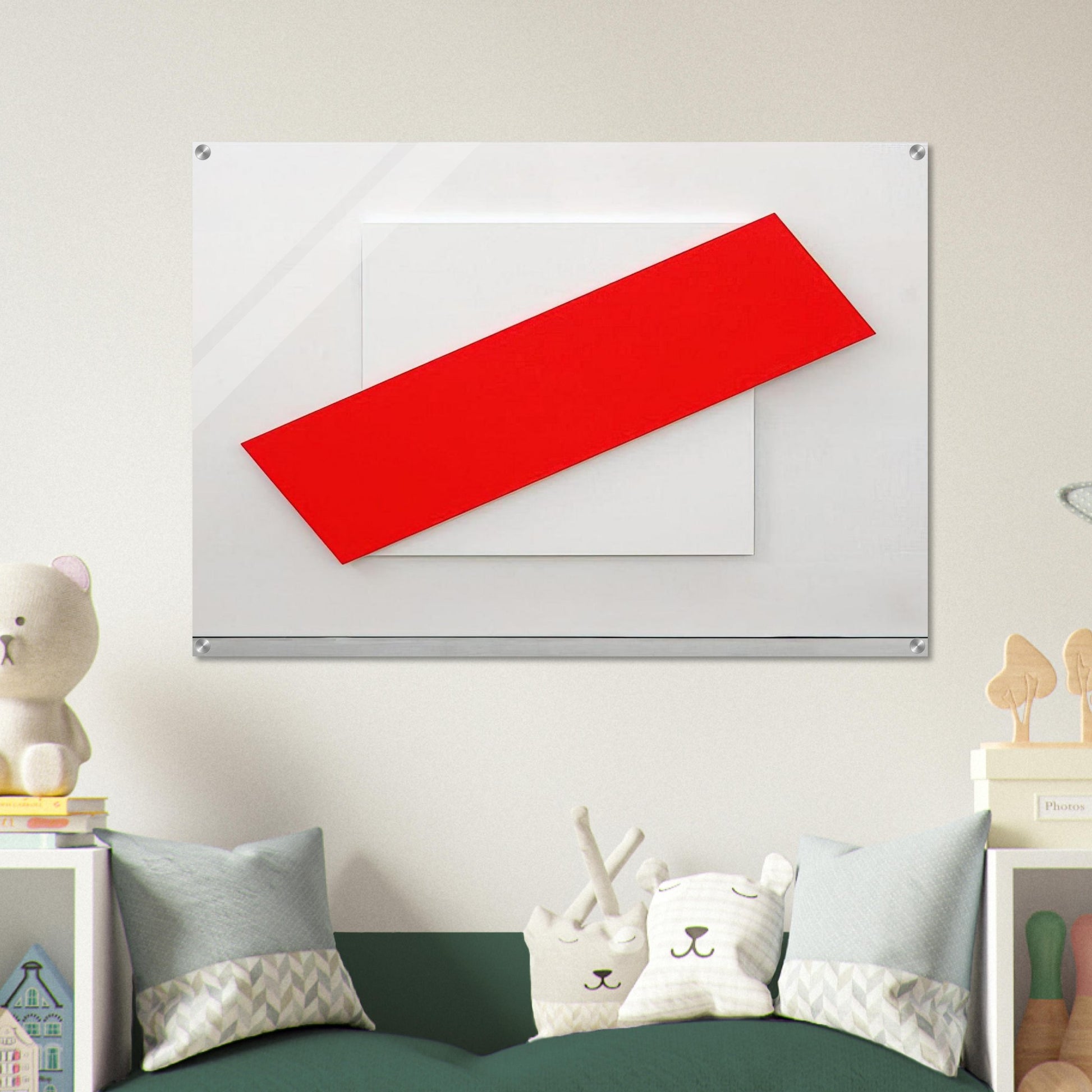 Red Diagonal - Ellsworth Kelly Acrylic Print - 70x100 cm / 28x40″ inches