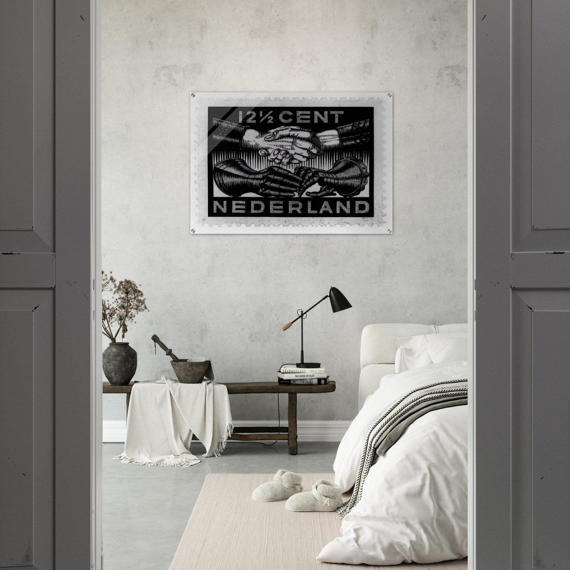 DESIGN FOR DUTCH PEASE POSTAGE STAMP MARCH 1932 1932 - MC Escher Acrylic Print - 70x100 cm / 28x40″ inches | Maurits Cornelis Escher Prints