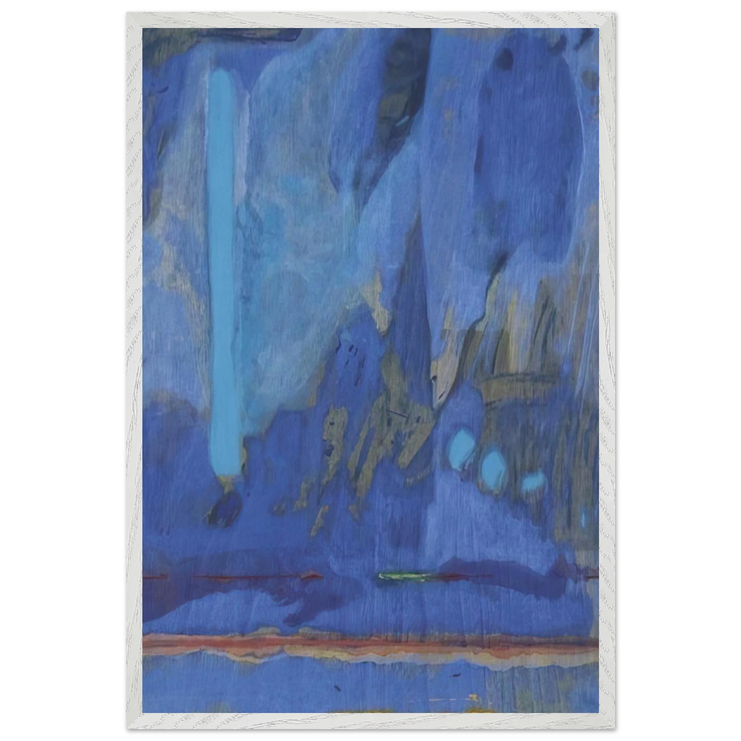 Helen Frankenthaler - Tales of Genji III - 1998 Wall art - 30x45 cm / 12x18 inches - Premium Wooden Framed Poster With Fine Art Paper-canvas - White frame