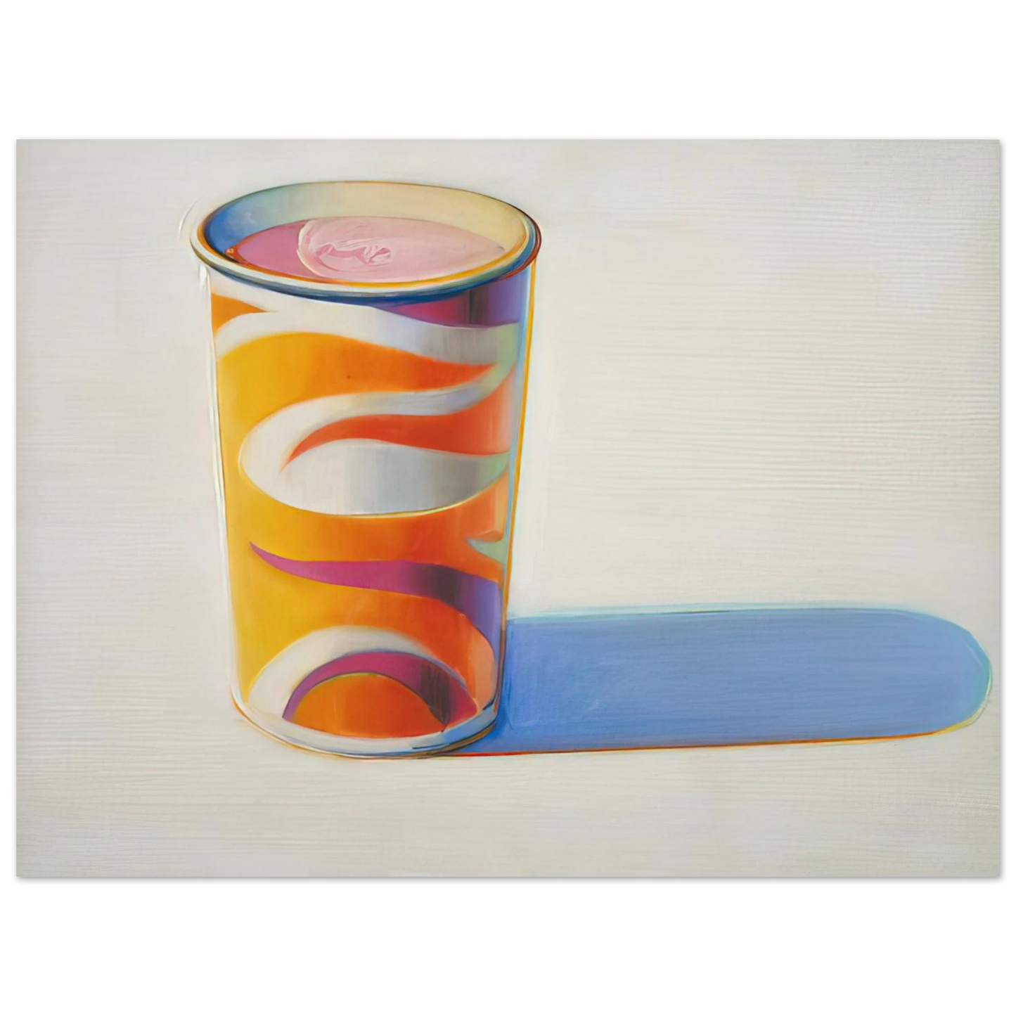 Wayne Thiebaud - Drink Cup - 1972 Wall Art - 60x80 cm / 24x32 inches - Premium Wooden Framed Poster With Fine Art Paper - Black frame