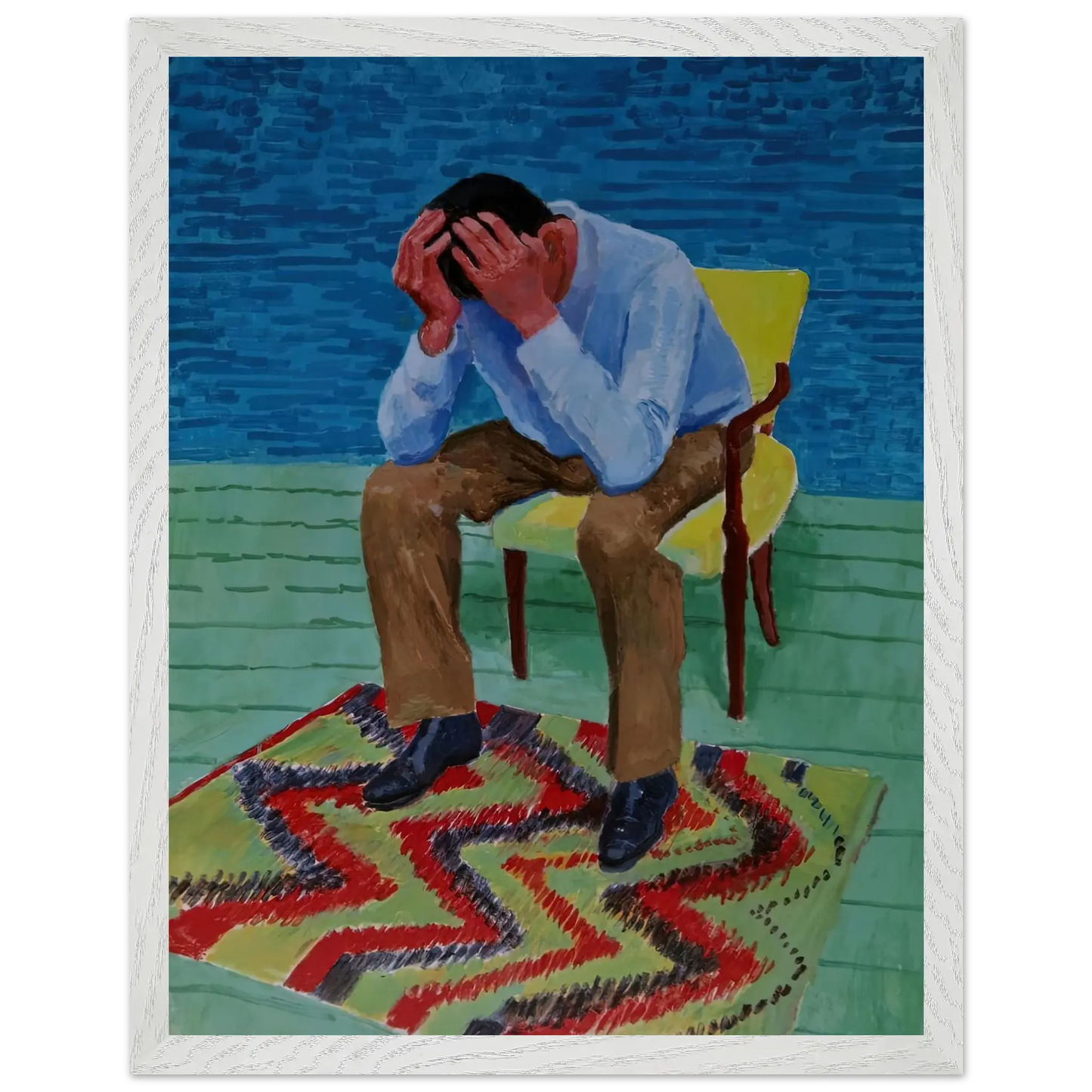 David Hockney - David Hockney Wall art - 20x25 cm / 8x10 Inches - Premium Wooden Framed Poster With Fine Art Paper - Black frame