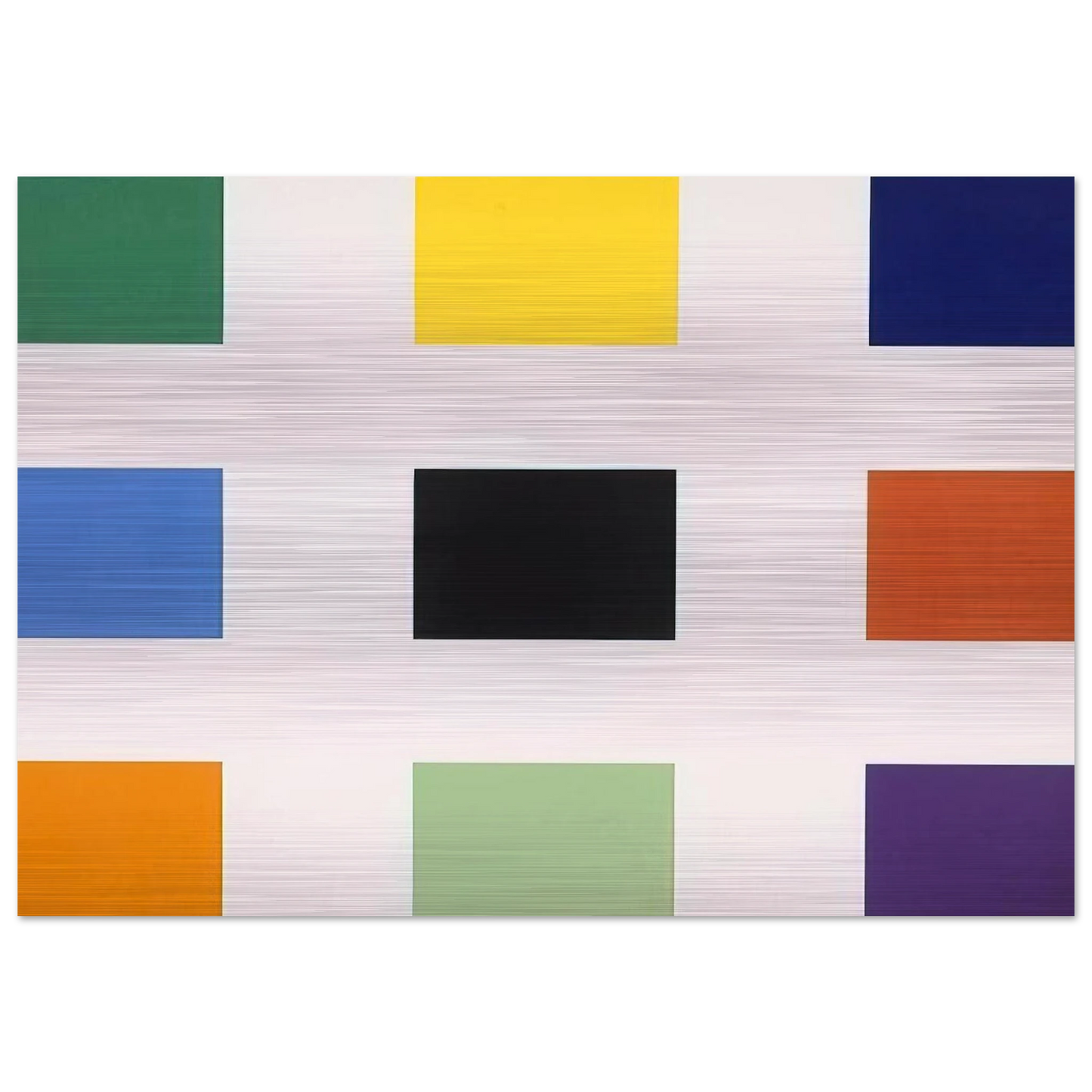 Nine Squares - Ellsworth Kelly Brushed Aluminum Print - 70x100 cm / 28x40 inches | Ellsworth Kelly Aluminum Print | Ellsworth Kelly Prints