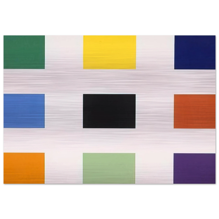 Nine Squares - Ellsworth Kelly Brushed Aluminum Print - 70x100 cm / 28x40 inches | Ellsworth Kelly Aluminum Print | Ellsworth Kelly Prints