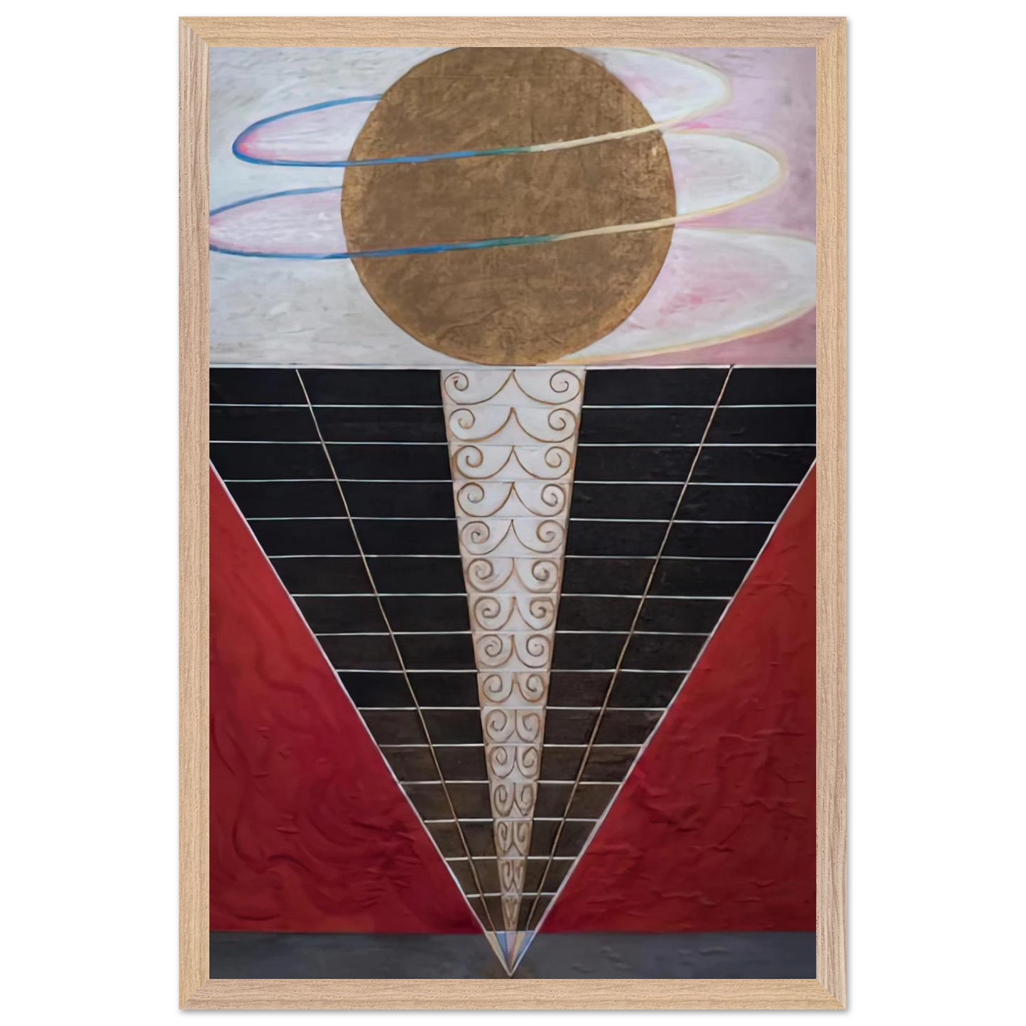Hilma af Klint - ALTARPIECE NO 2 1915 Wall art - 20x25 cm / 8x10 inches - Premium Wooden Framed Poster With Fine Art Paper-canvas - White frame