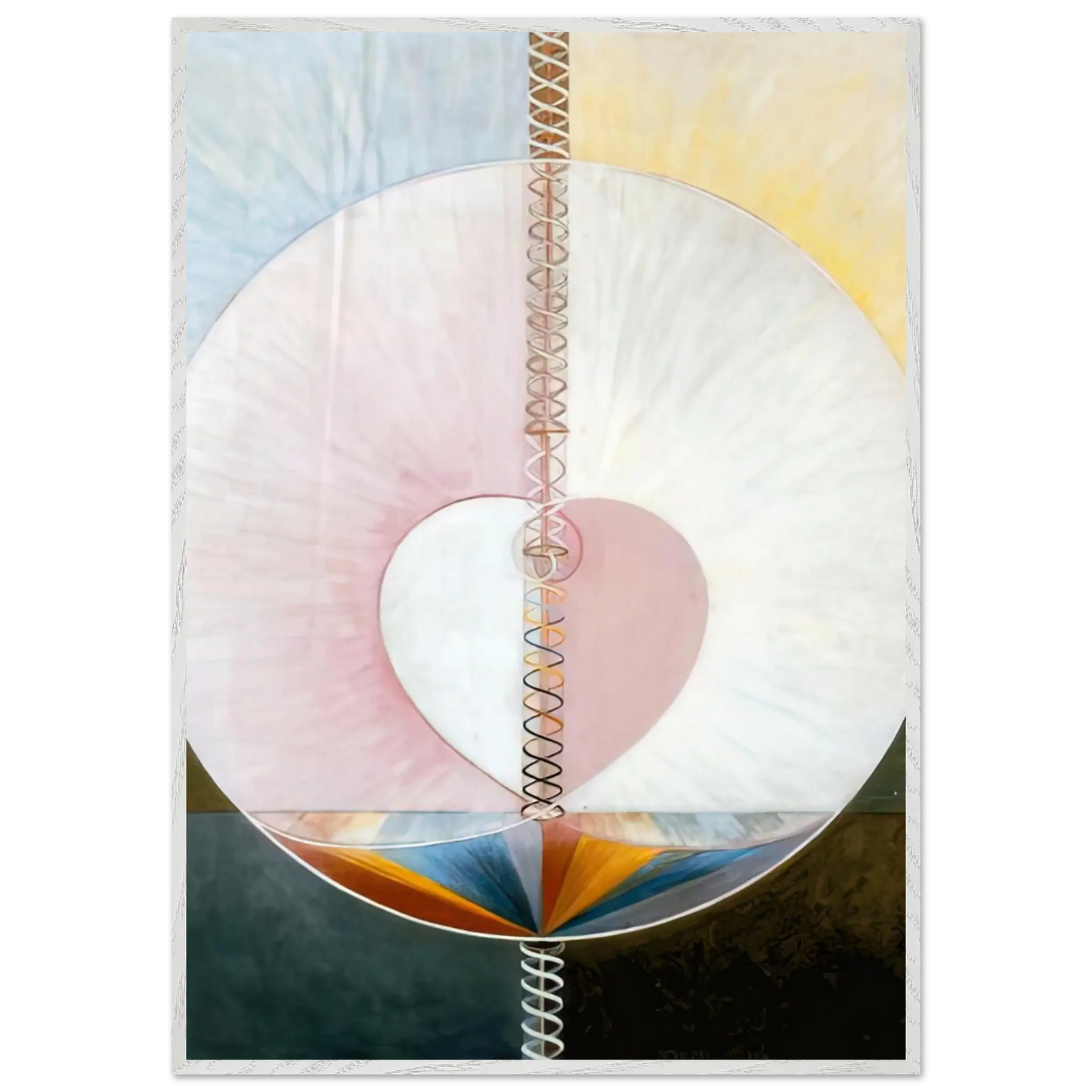 Hilma af Klint - WHAT A HUMAN BEING IS 1910 Wall art - 70x100 cm / 28x40 Inches - Premium Wooden Framed Poster With Fine Art Paper - Wood frame