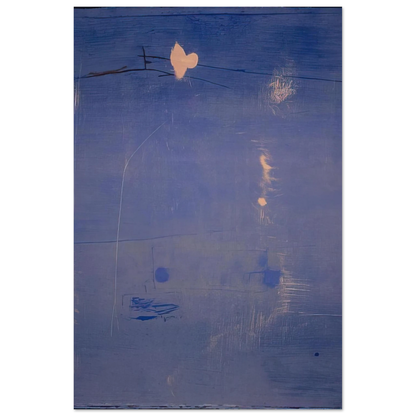 Helen Frankenthaler - Cameo - 1980 Wall art - 30x45 cm / 12x18 inches - Premium Wooden Framed Poster With Fine Art Paper-canvas - Black frame