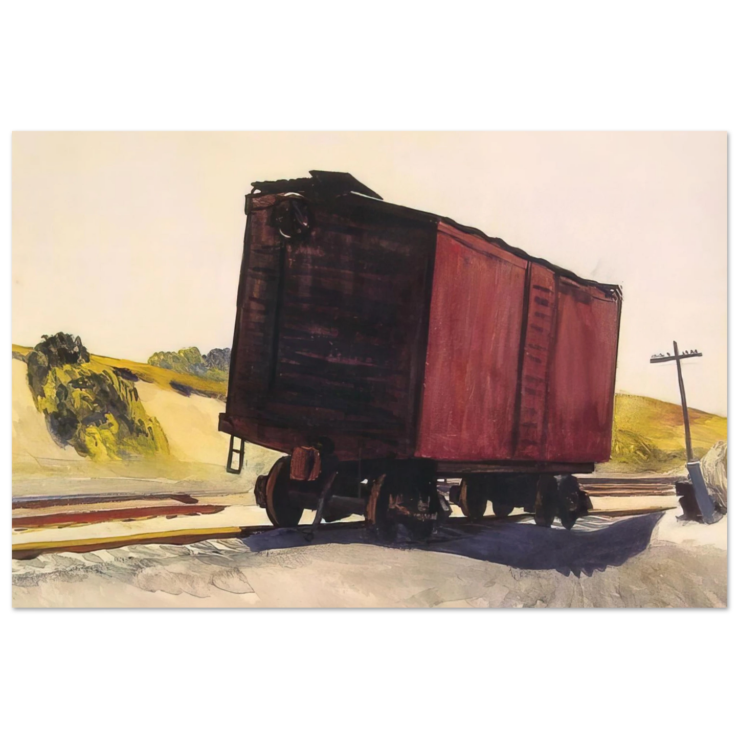 Edward Hopper - Freight Car at Truro Fine Art Poster