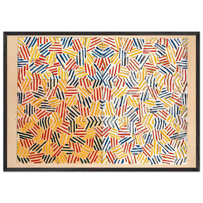 CORPSE AND MIRROR 1969 0 - Jasper Johns 70x100 cm / 28x40 inches Framed Art Print – Black Wooden Frame