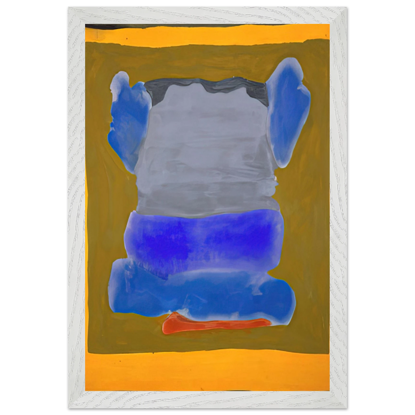 Helen Frankenthaler - Buddha s Court - 1964 Wall art - 30x45 cm / 12x18 inches - Premium Wooden Framed Poster With Fine Art Paper-canvas - Black frame
