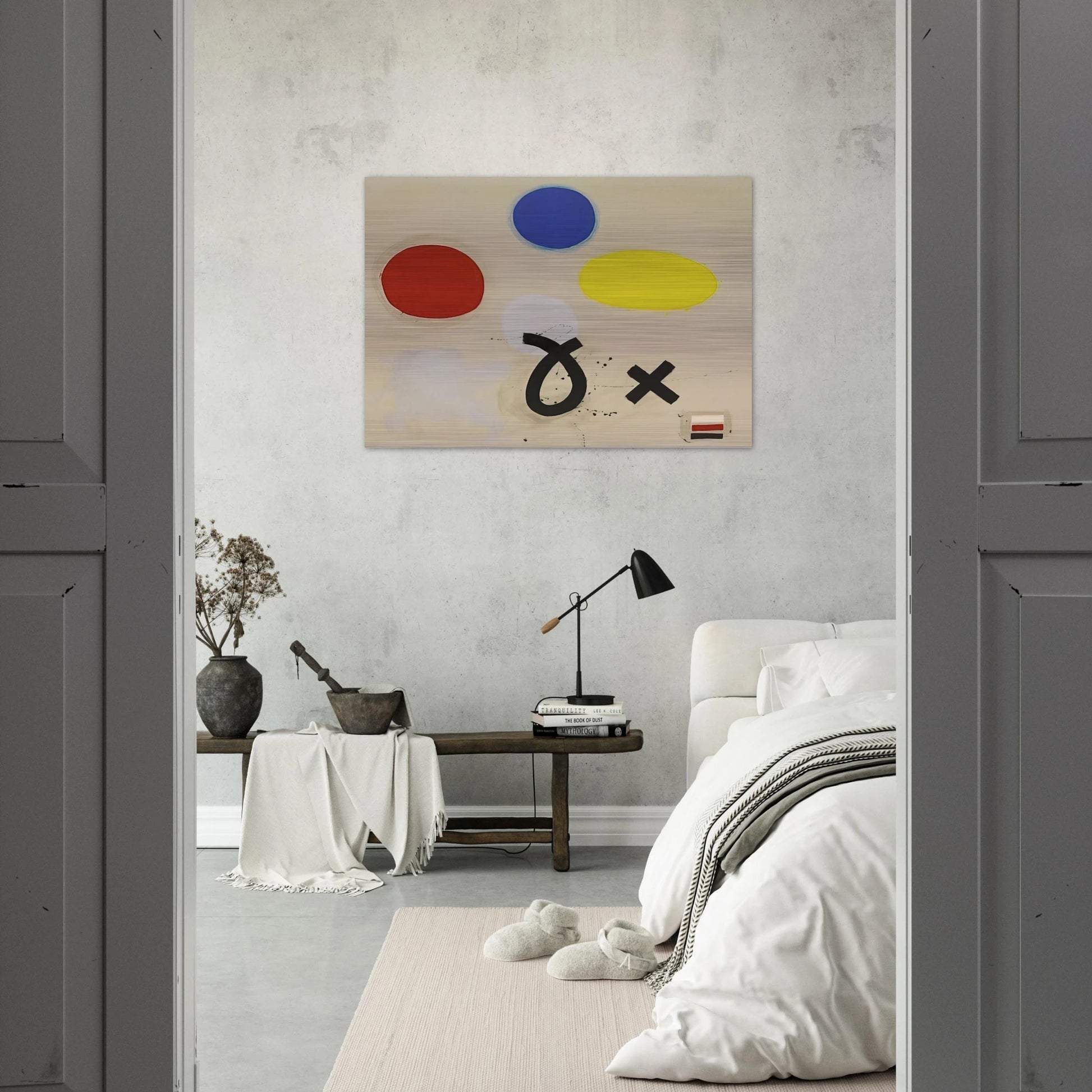 Open and Closed - 1970 - Adolph Gottlieb Brushed Aluminum Print - 70x100 cm / 28x40 inches | Adolph Gottlieb Aluminum Print | Adolph Gottlieb Prints