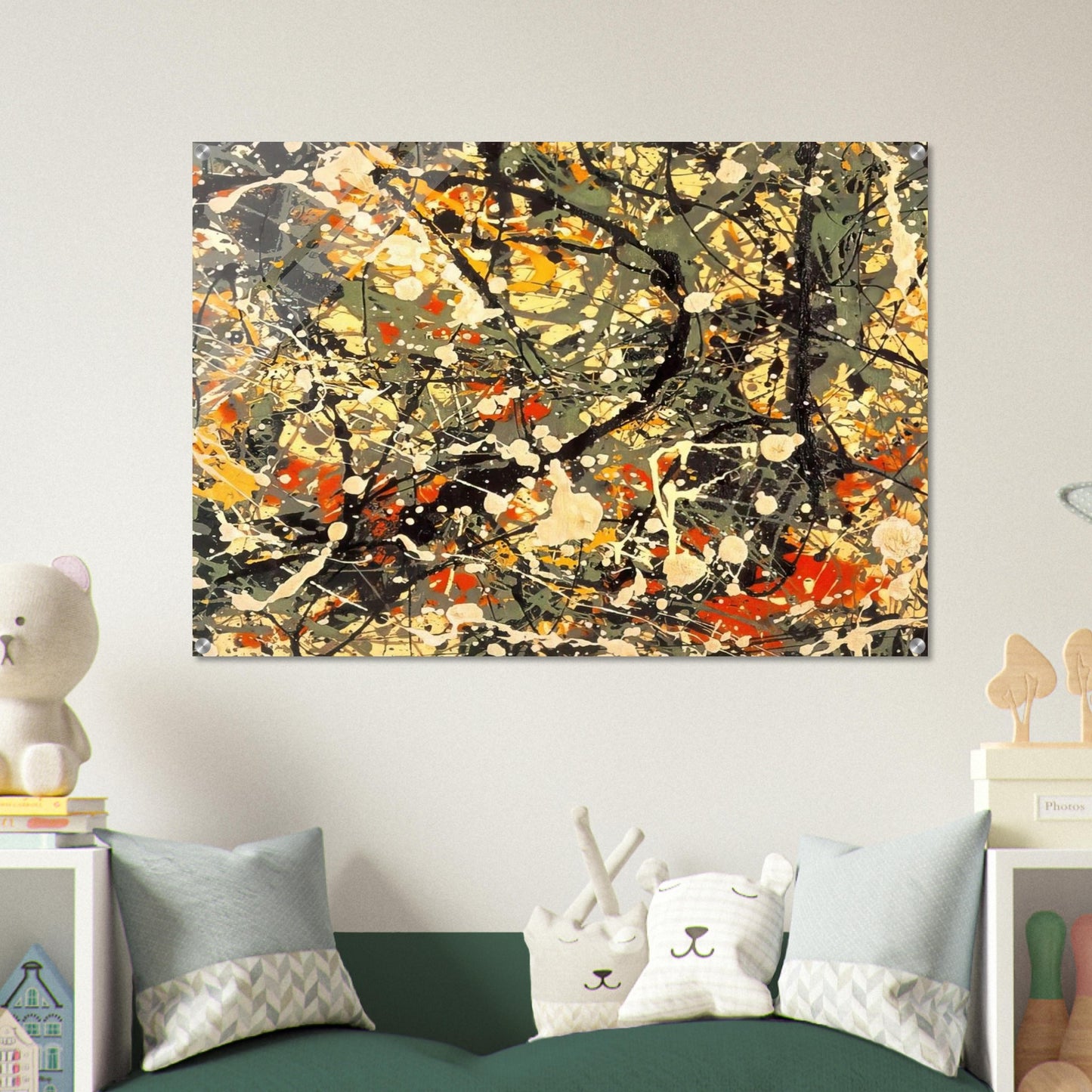 NUMBER 8 DETAIL - Jackson Pollock Acrylic Print - 70x100 cm / 28x40″ inches