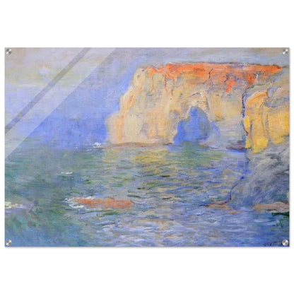The Manneport, Reflections of Water - claude monet Acrylic Print - 70x100 cm / 28x40″ inches