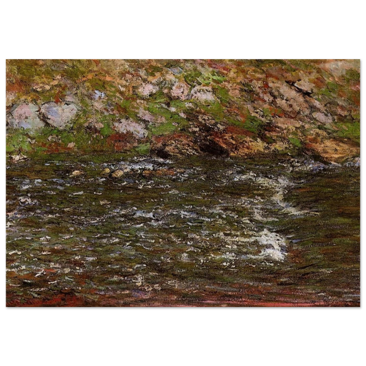 Torrent of the Petite Creuse at Fresselines - claude monet Brushed Aluminum Print - 70x100 cm / 28x40 inches | claude monet Aluminum Print | claude monet Prints